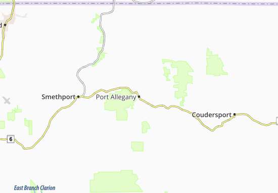 Mapa Port Allegany