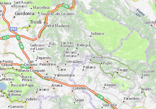 Olevano Romano Map