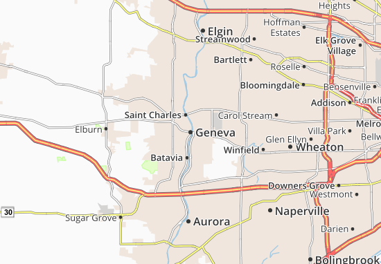 Mapa Geneva