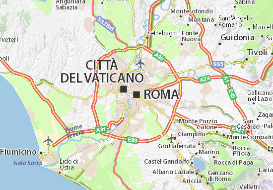 Michelin Rome Map Viamichelin