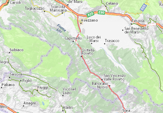 Karte Stadtplan Civitella Roveto