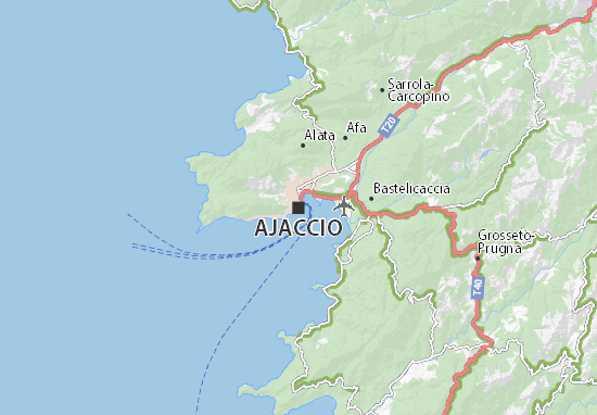 Kaart Plattegrond Ajaccio