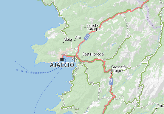 Kaart Plattegrond Bastelicaccia