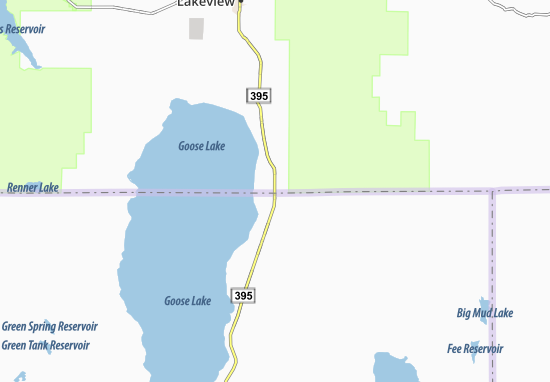 Detailed map of New Pine Creek - New Pine Creek map - ViaMichelin