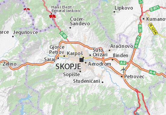 Karte Stadtplan Karpoš