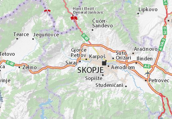 Karte Stadtplan Gjorče Petrov