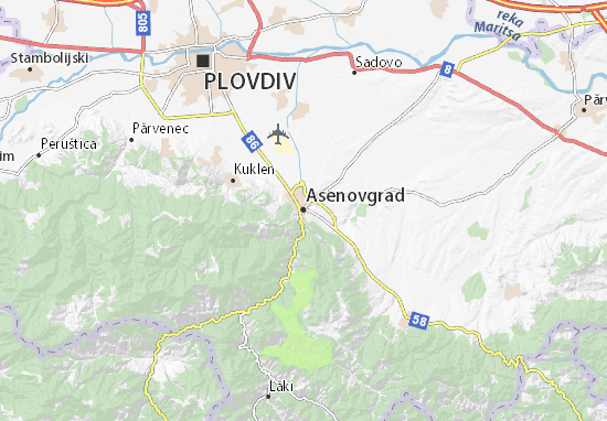 Karte Stadtplan Asenovgrad