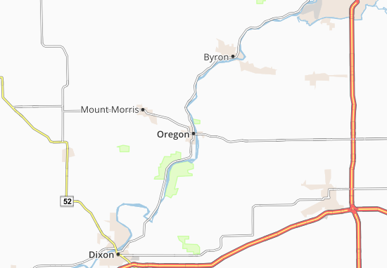 Kaart Plattegrond Oregon