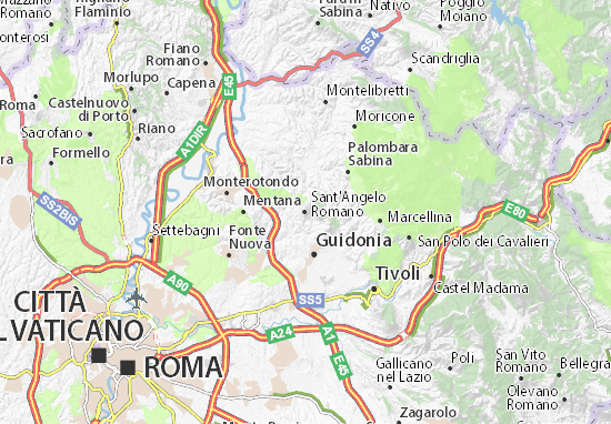 Sant&#x27;Angelo Romano Map