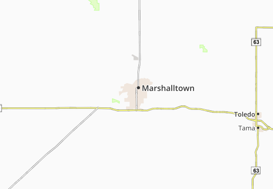 Kaart Plattegrond Marshalltown