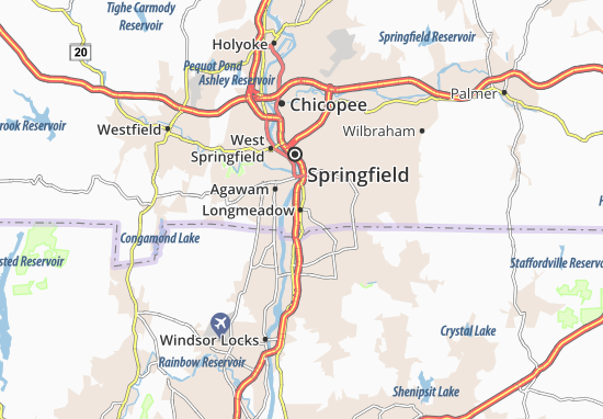 Mapa Longmeadow
