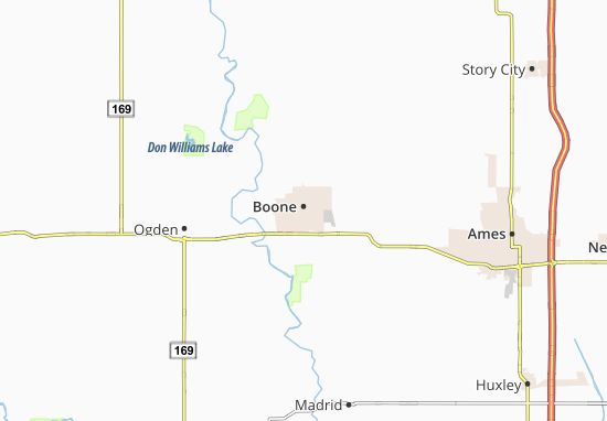 Karte Stadtplan Boone