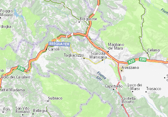 Karte Stadtplan Tagliacozzo