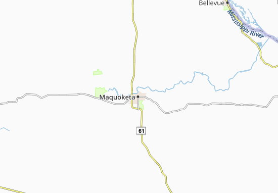 Kaart Plattegrond Maquoketa