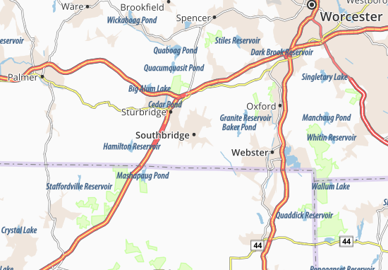 Karte Stadtplan Southbridge