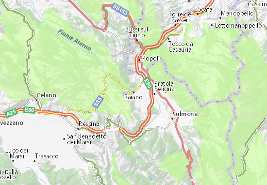 Raiano Map