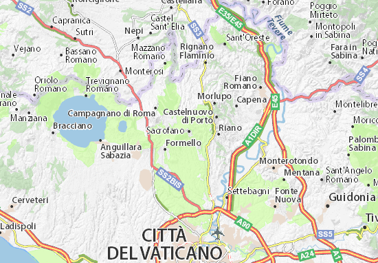 Sacrofano Map