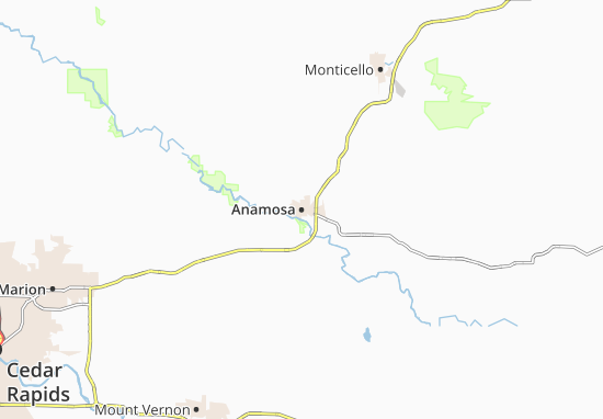 Karte Stadtplan Anamosa