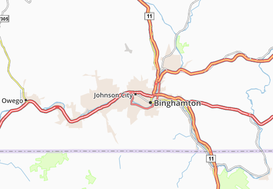 Mapa Johnson City