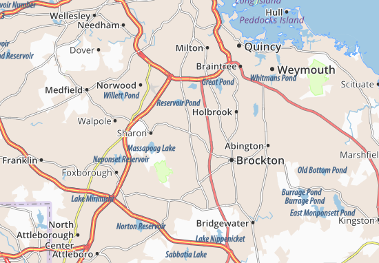 Karte Stadtplan Stoughton
