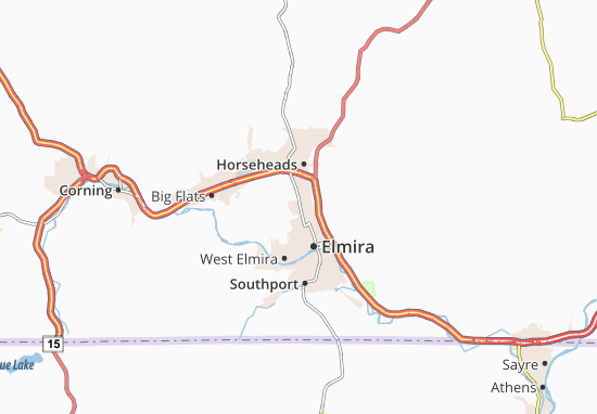 Karte Stadtplan Elmira Heights