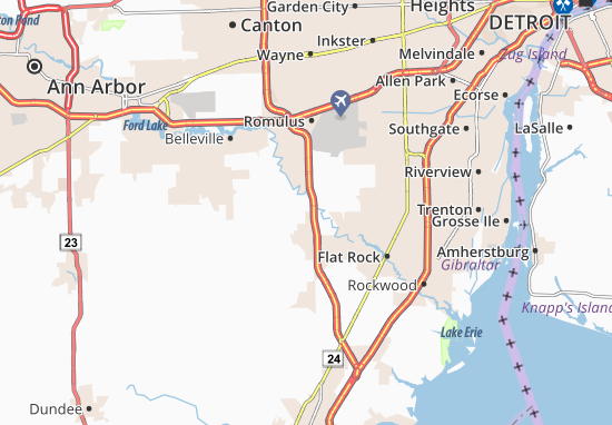 Karte Stadtplan Huron Twp