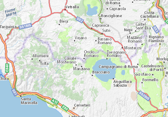 Oriolo Romano Map