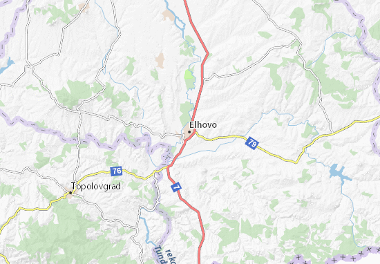 Karte Stadtplan Elhovo