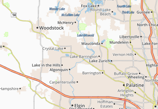 Karte Stadtplan Cary