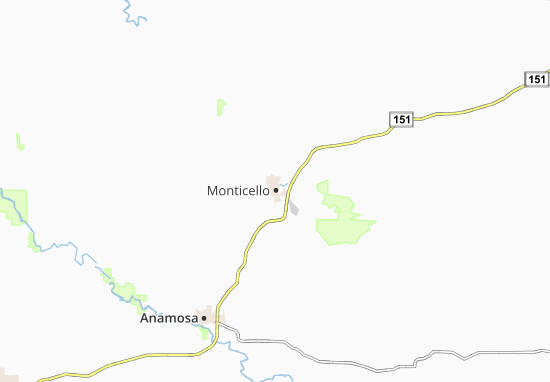 Kaart Plattegrond Monticello