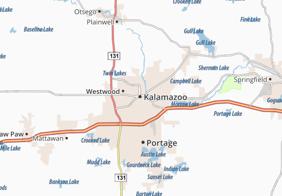 Karte Stadtplan Kalamazoo