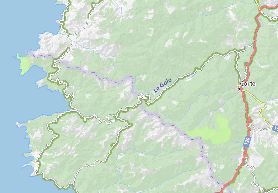 Mapa Col de Vergio