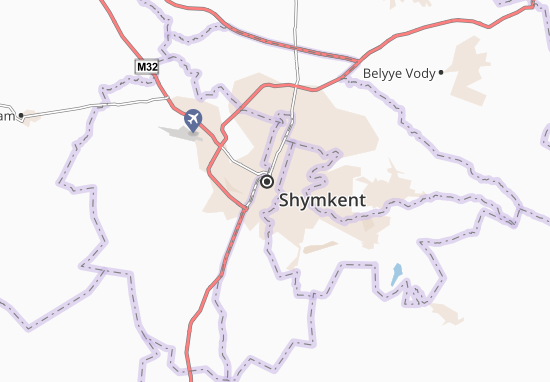 Mapa Chimkent