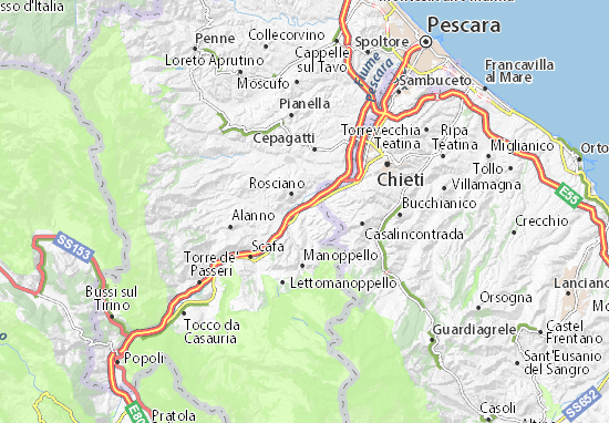 Manoppello Scalo Map