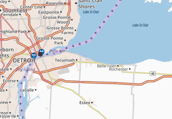 Karte Stadtplan Saint Clair beach