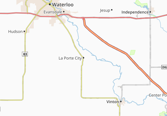 Karte Stadtplan La Porte City