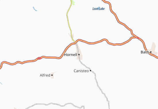 Karte Stadtplan Hornell