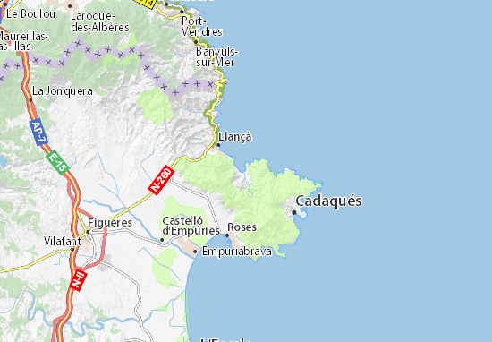 Kaart Plattegrond El Port de la Selva