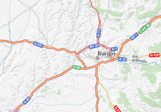 Villalbilla de Burgos Map