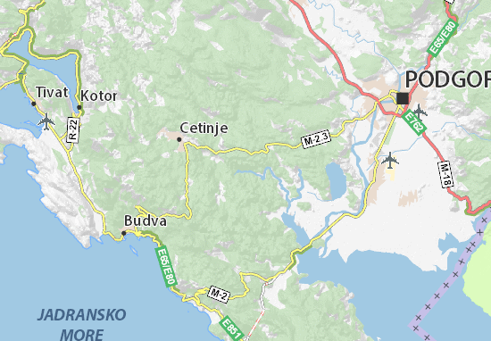 Kaart Plattegrond Rijeka Crnojevića
