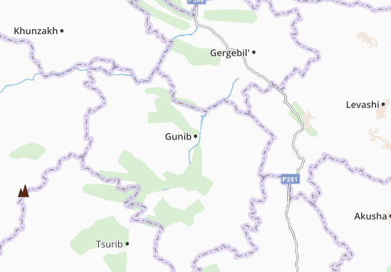 Mapa Gunib