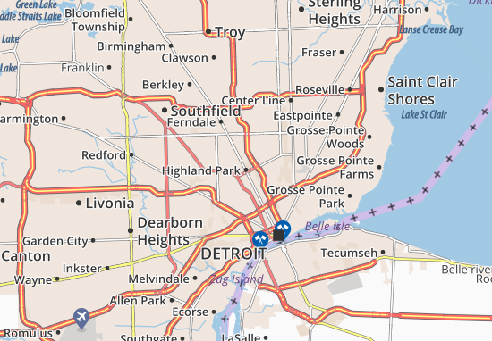 Karte Stadtplan Highland Park