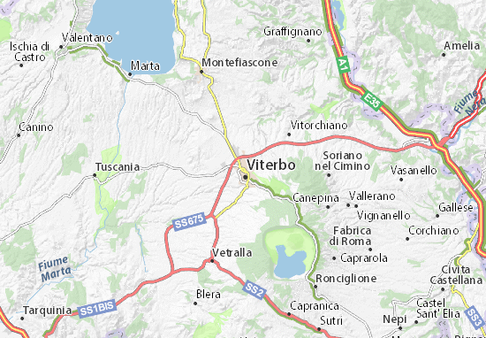 Karte Stadtplan Viterbo