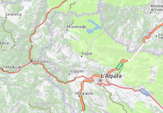Pizzoli Map
