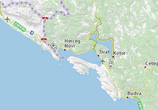djenovici crna gora mapa Map of Đenovići   Michelin Đenovići map   ViaMichelin djenovici crna gora mapa