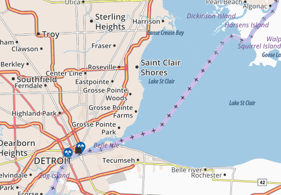 Grosse Pointe Shores Map