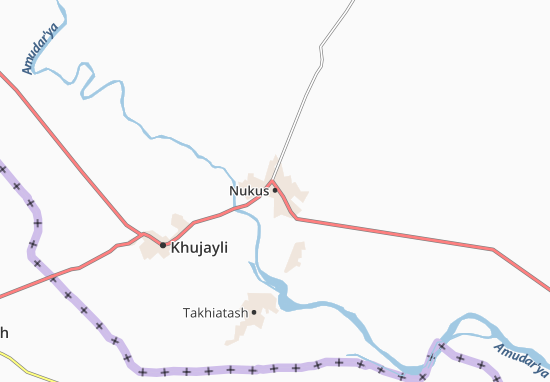 Karte Stadtplan Nukus