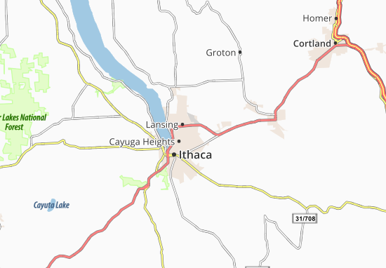 Mapa Northeast Ithaca