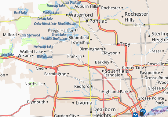 Karte Stadtplan Franklin