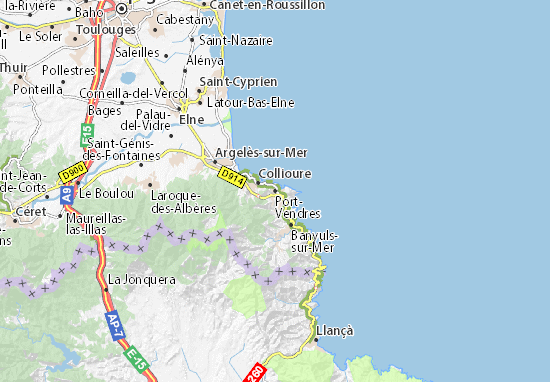 Kaart Plattegrond Port-Vendres